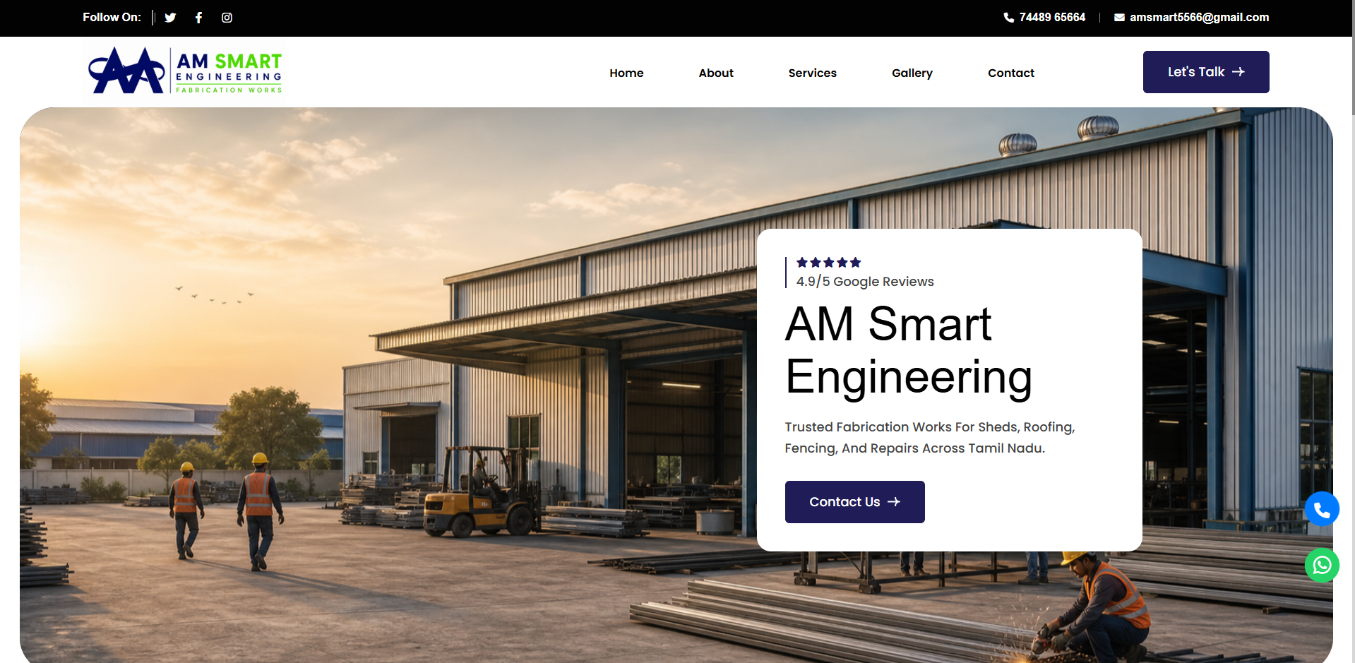 AM Smart Engineering website screenshot